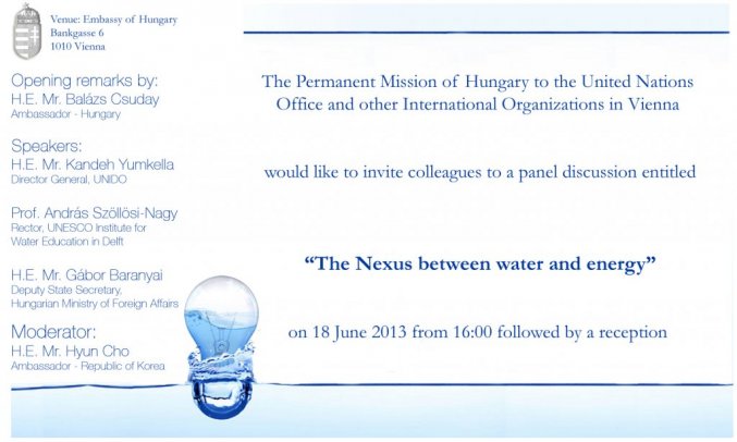 Panel Discussion about the "Nexus between water and energy"